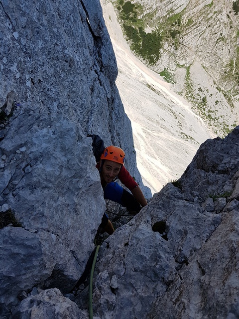 Tržaška smer v zahodni steni Triglava